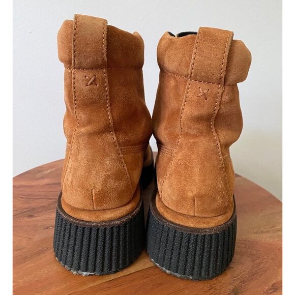 Rag & Bone Sloane Boots Women’s 37.5 Suede Combat in Cinnamon - Picture 6 of 9
